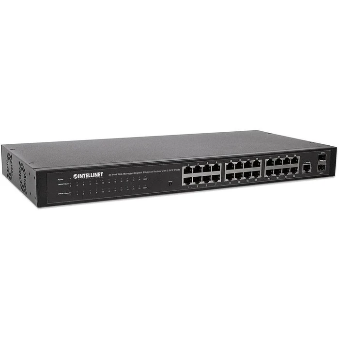 Network Switch Intellinet 24x GE Web-Managed Rackmount 2x SFP
