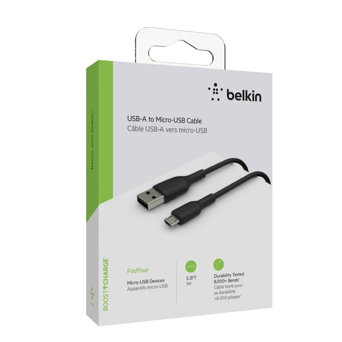 Καλώδιο Belkin Micro-USB/USB-A 1m PVC black CAB005bt1MBK