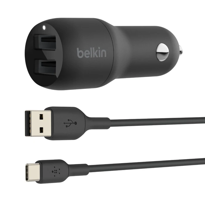 Φορτιστής Αυτοκινήτου Belkin USB-A Car 24W 1m USB-C Cable sw. CCE001bt1MBK