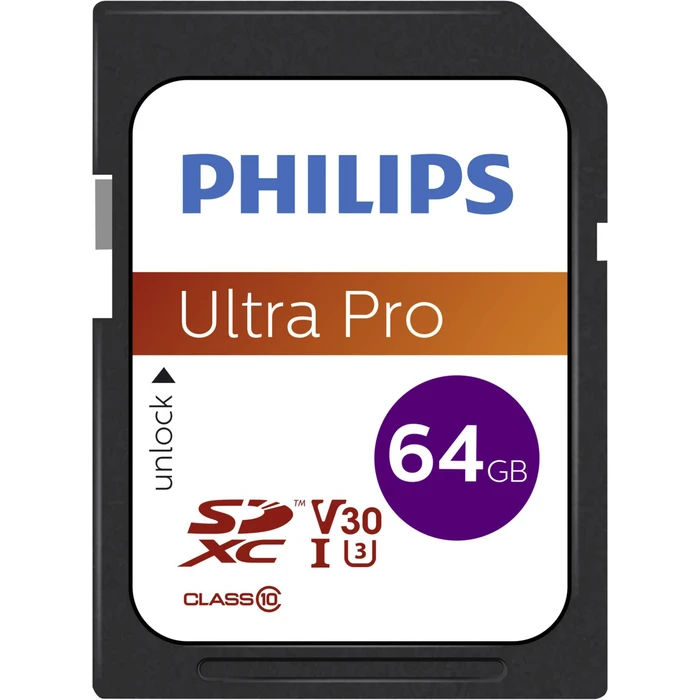 Κάρτα Μνήμης SDXC 64GB Philips V30 A1