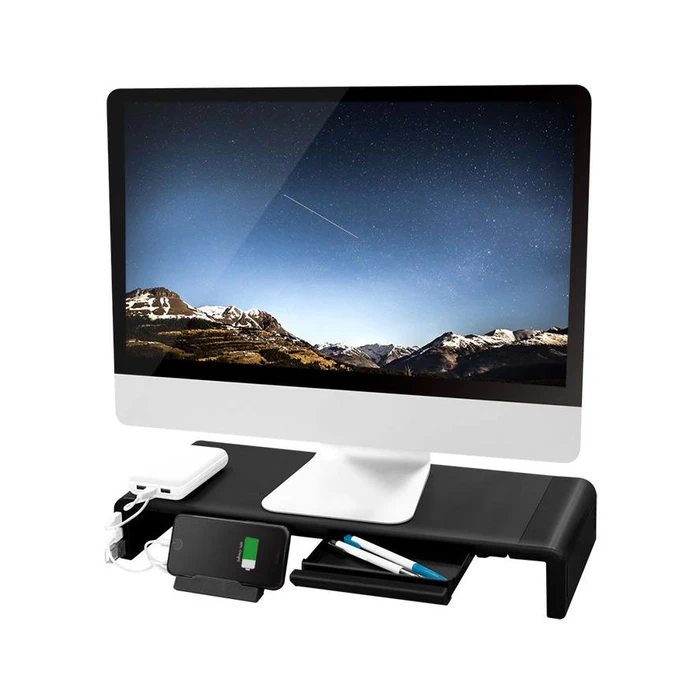 Βάση Monitor LogiLink,420-520mm, ergo.,2xUSB 3.0, 1xUSB-C