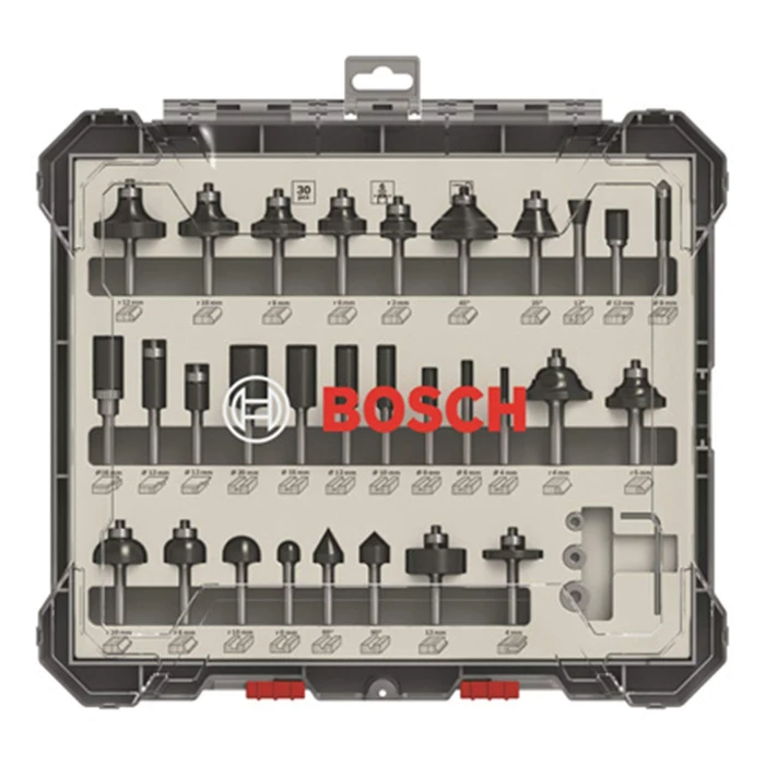 Σετ Φρέζες για Ρούτερ Bosch 30 pcs Wood Bit Set for 6mm Shank
