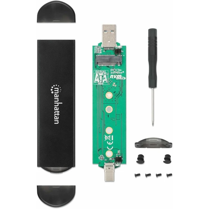 Θήκη Σκληρού Δίσκου M.2 Manhattan NVMe SATA SSD USB-C 3.2