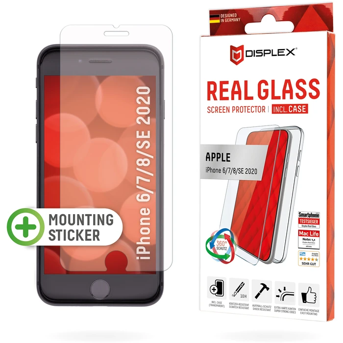 Screen Protector E.V.I. Displex REAL GLASS + CASE iPhone 7/8/SE
