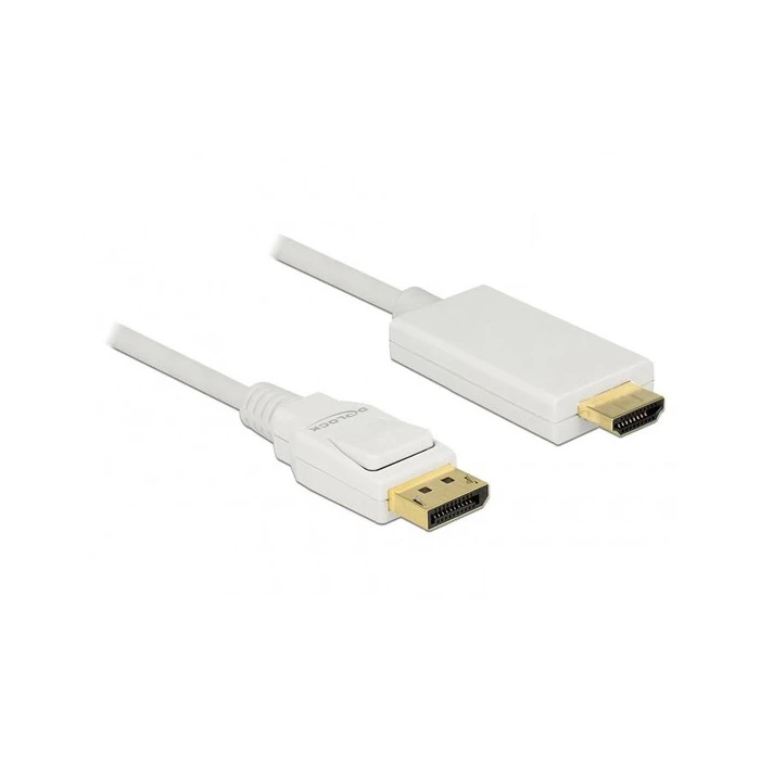 Καλώδιο DisplayPort Delock DP -> HDMI M/M 4K 2.00m White