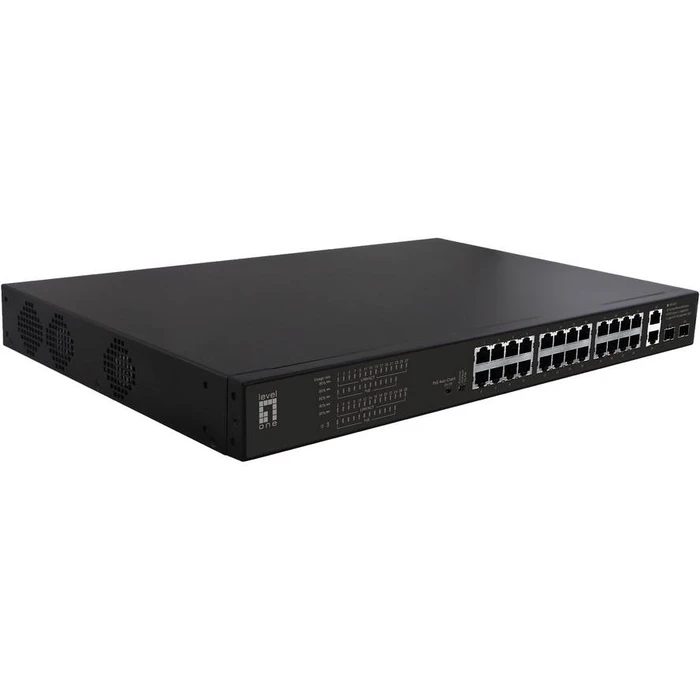 Network Switch LevelOne 28x FE FGP-2831 2xGE 2xGSFP 390W 802.3xPoE