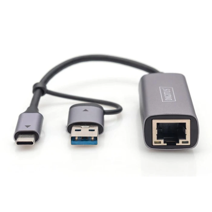 Αντάπτορας Δικτύου USB Digitus USB-C Gigabit 2.5G USB-C+USB A