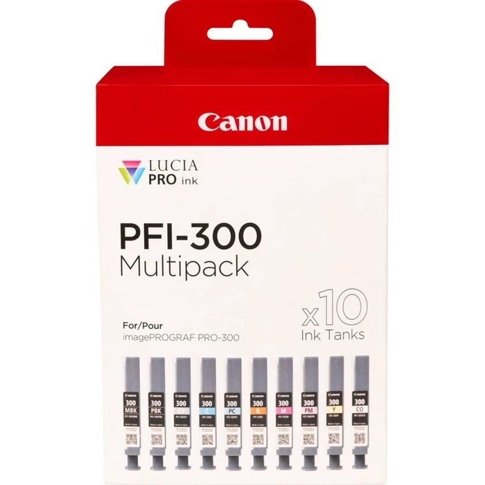 Μελάνι Canon PFI-300 Multipack MBK/PBK/C/M/Y/PC/PM/R/GY/CO