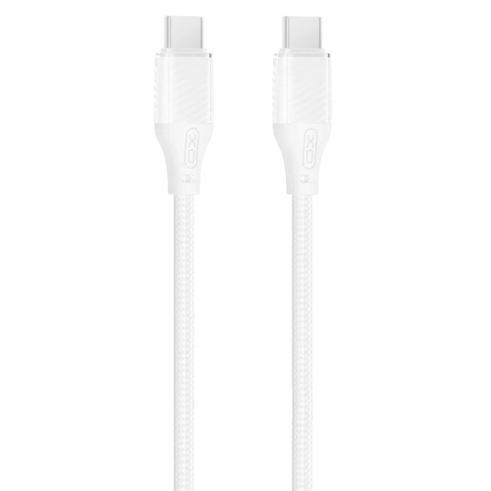 XO Καλώδιο Δεδομένων Type C σε Type C Braided 60W Λευκό