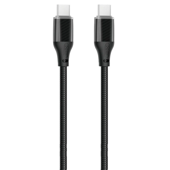 XO Καλώδιο Δεδομένων Type C σε Type C 60W Braided Μαύρο