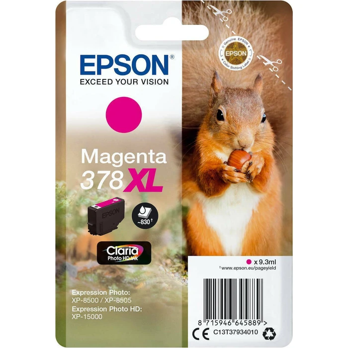 Μελάνι Epson magenta Claria Photo HD 378 XL T 3793