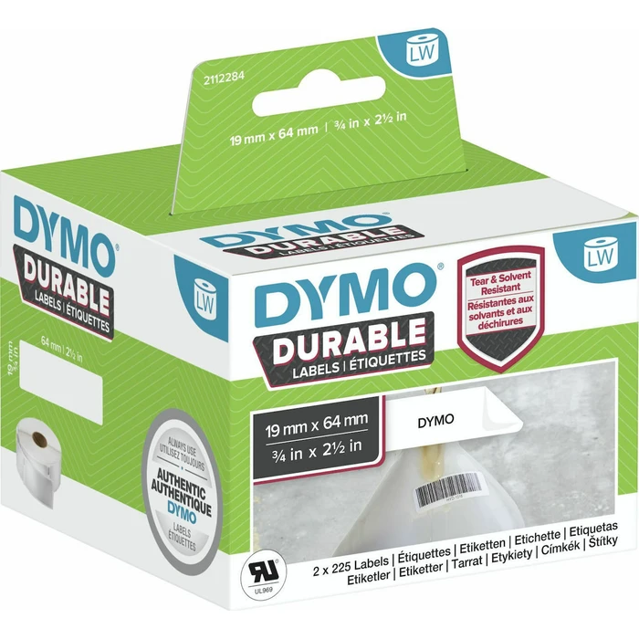 Ετικέτες Dymo LW Durable 19 mm x 64 mm 2x 450 pcs