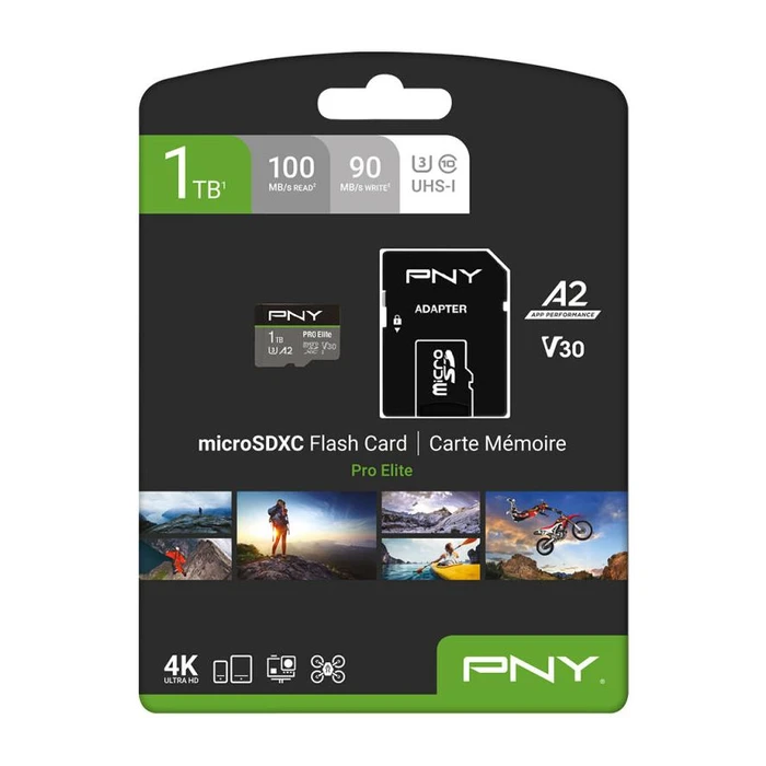 Κάρτα Μνήμης MicroSD XC 1TB PNY Pro Elite R100MB/s W90MB/s V30A2 retail