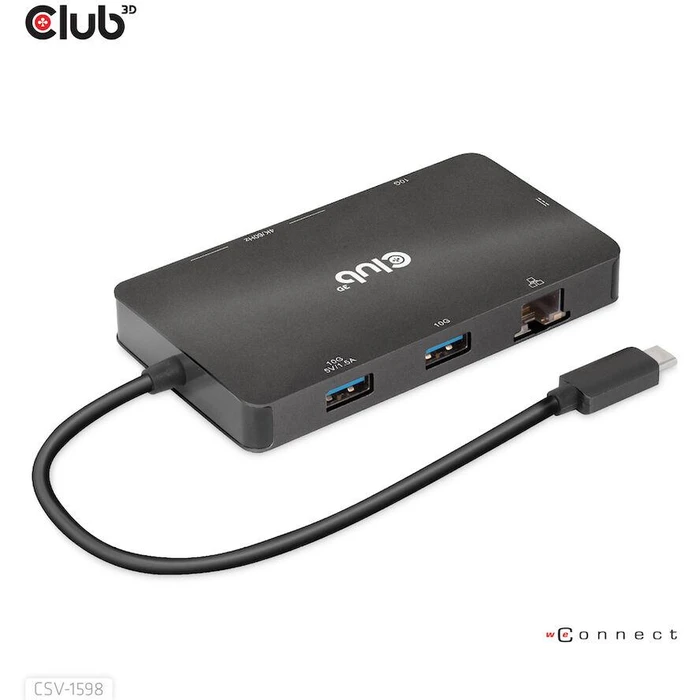 Docking Station Club3D USB-7-in1 USB-C > 2xDP/2xUSB/2xUSB-C/RJ45 100W retail