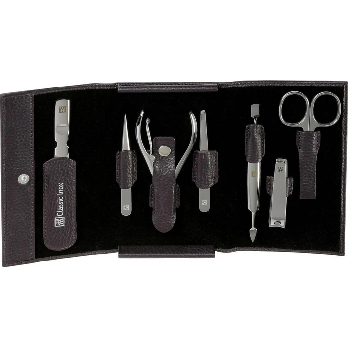 Αξεσουάρ Νυχιών Zwilling CLASSIC INOX Neat's leather case, purple, 7pc