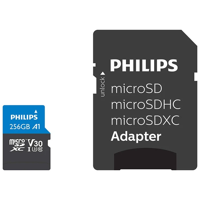 Κάρτα Μνήμης microSDXC 256GB Philips Class 10 UHS-I U1 incl. Adapter