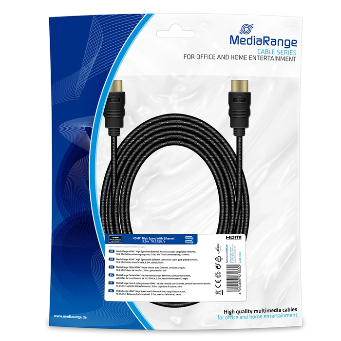 Καλώδιο HDMI MediaRange High Speed connection 10Gibt/s 5m