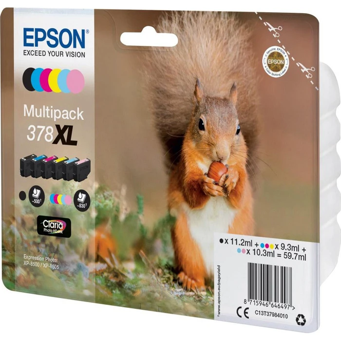 Μελάνι Epson Multipack Claria Photo HD T 378 XL (6 colors) T 3798