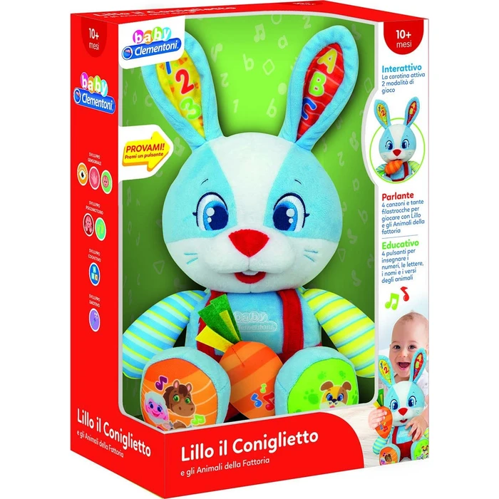 Λούτρινο AS Baby Clementoni - Λέλος το Λαγουδάκι (Μιλάει Ελληνικά) (1000-63565)
