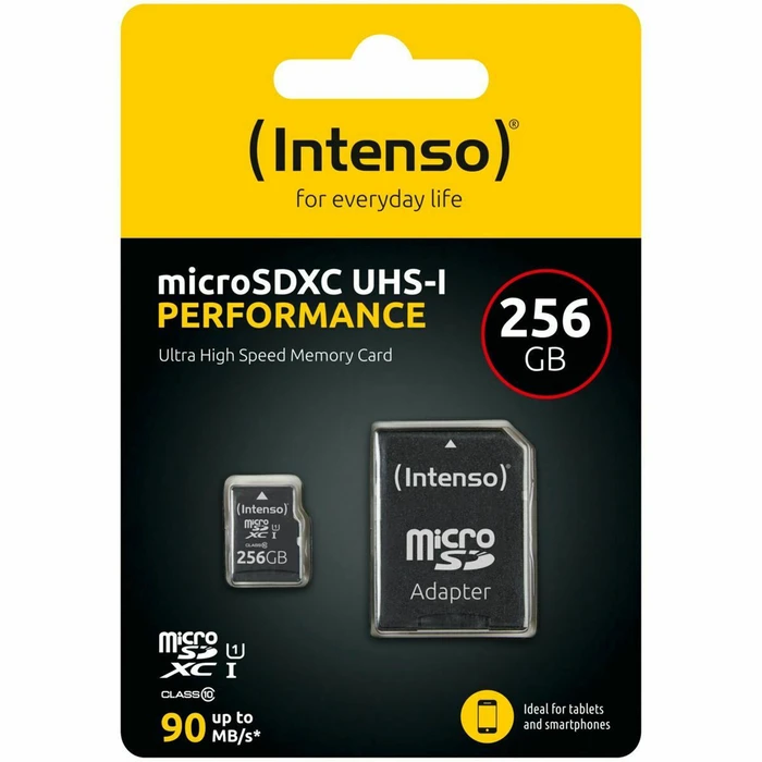 Κάρτα Μνήμης microSDXC Intenso 256GB Class 10 UHS-I U1 Performance