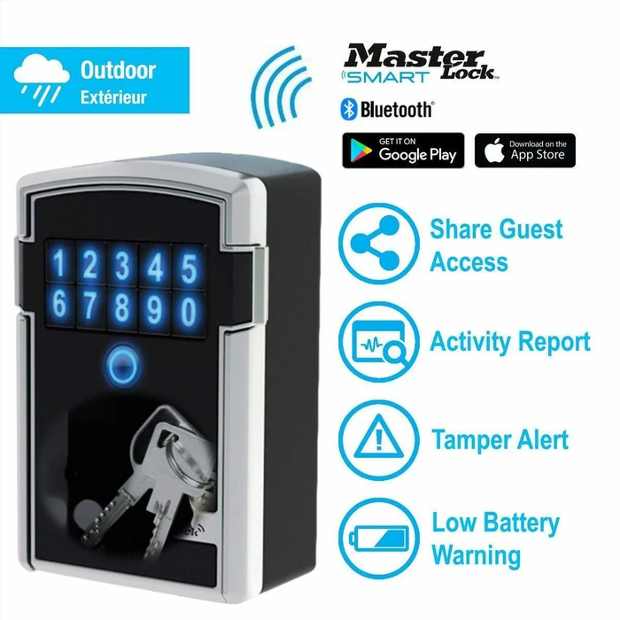 Κλειδοθήκη Τοίχου Master Lock Key Safe Bluetooth black grey 5441EURD