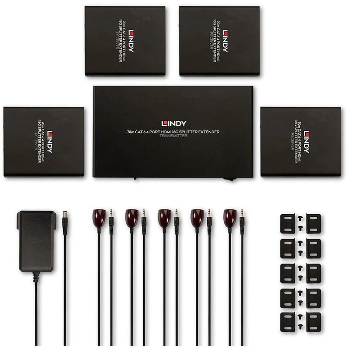 HDMI Splitter Lindy 70m 4 Port Cat.6 HDMI 4K60 Extender