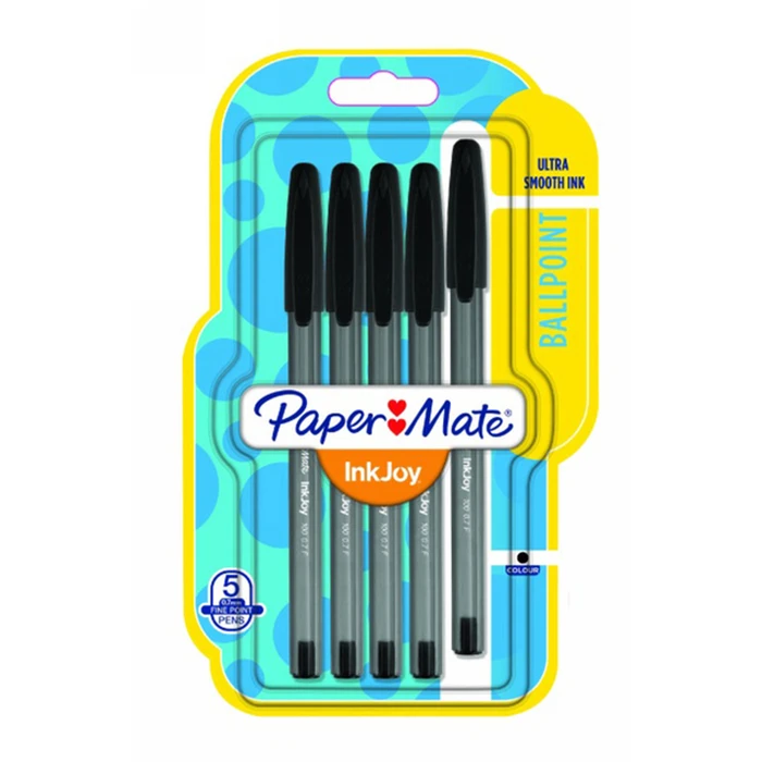 Στυλό Papermate InkJoy 100 cap 5er sw M 1.0mm Blister