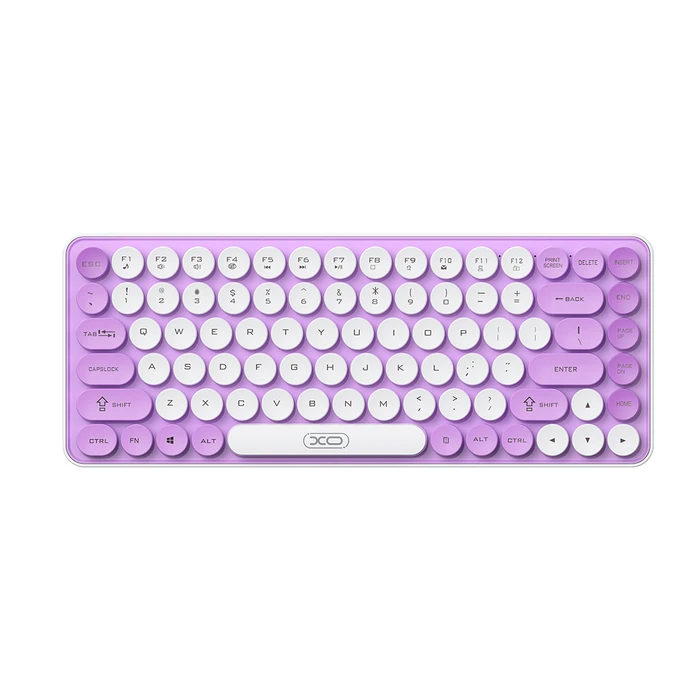 XO Πληκτρολόγιο Ασύρματο Bluetooth Tri Colour Μωβ KB 12
