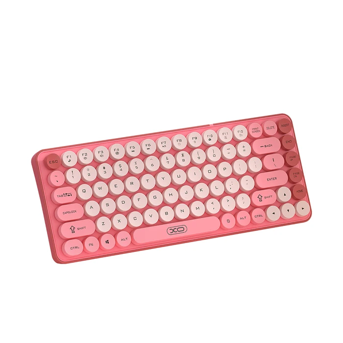 XO Keyboard Wireless Bluetooth Tri Colour Pink KB 12