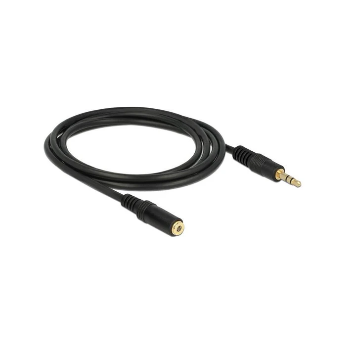 Καλώδιο Ήχου Delock 3,5mm -> 3,5mm M/F 2.00m Black