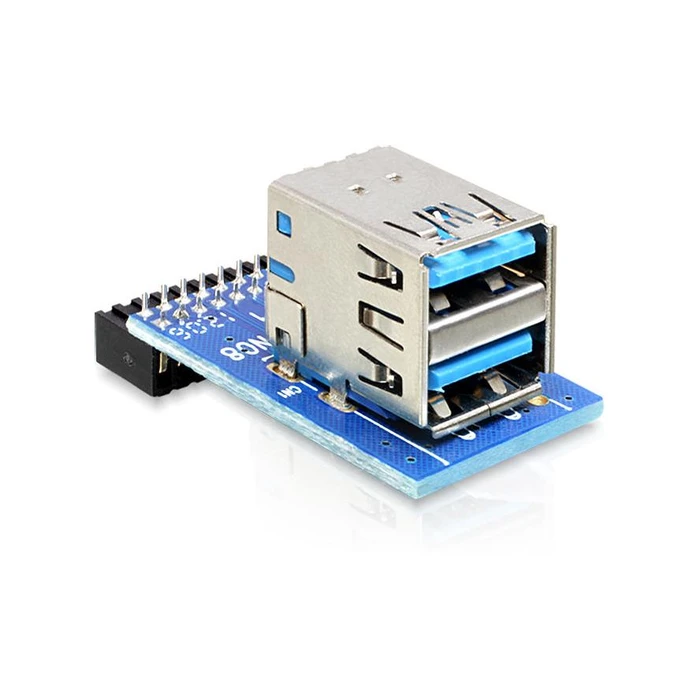 Αντάπτορας USB Delock Pinheader to 2x A f/f horizontal