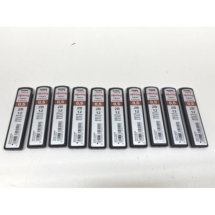 Μύτες Μηχανικών Μολυβιών Rotring fine lead Dose 12pieces 0,5 2B