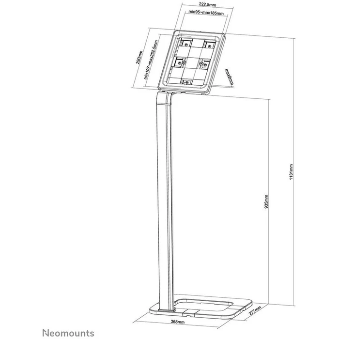 Βάση Tablet Neomounts by Newstar TPZ 10 "floor stand silver Max.5KG