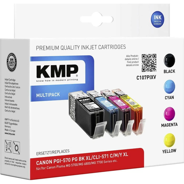 Μελάνι Συμβατό KMP C107PIXV Multipack comp. to Canon PGI-570/CLI-571 XL C/M/Y