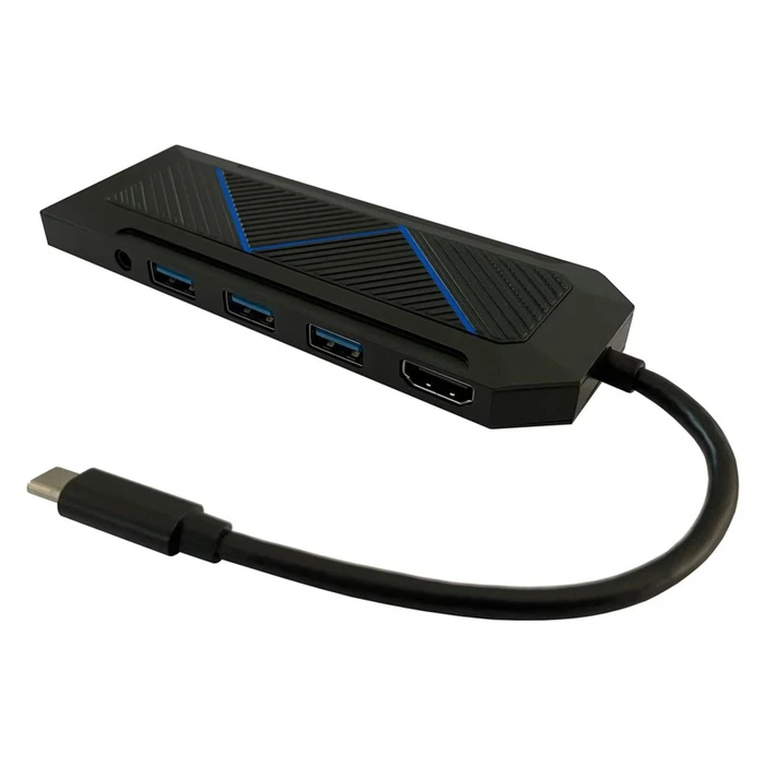 Docking Station LC-Power MULTI-6-RGB USB-C + USB