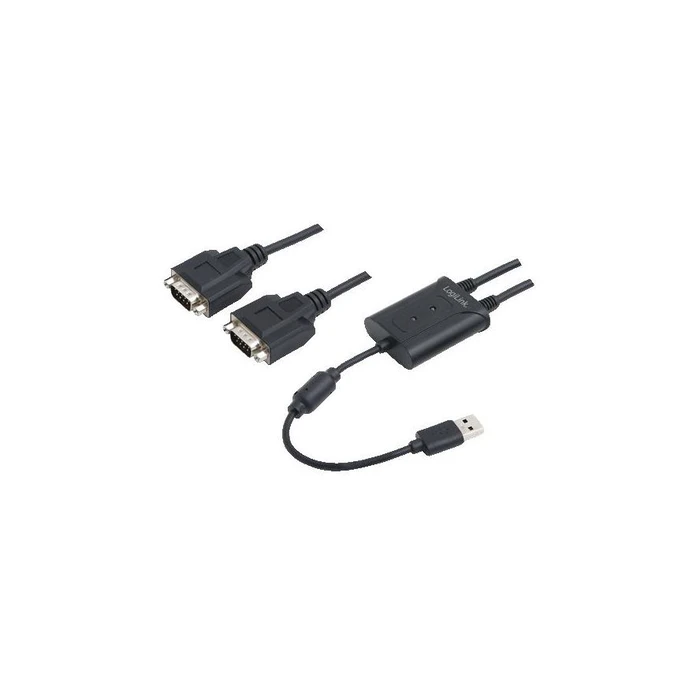 Αντάπτορας USB LogiLink 2.0 -> 2x Seriell Black