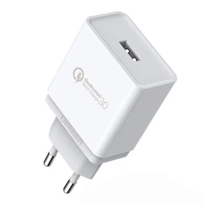 Φορτιστής Πρίζας Ugreen USB-A QC 3.0 18W EU White