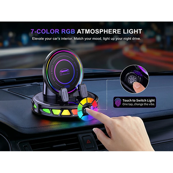 XO Ασύρματος Φορτιστής Qi Pad 15W με Περιστροφή 360° (WX048) - Gunmetal
