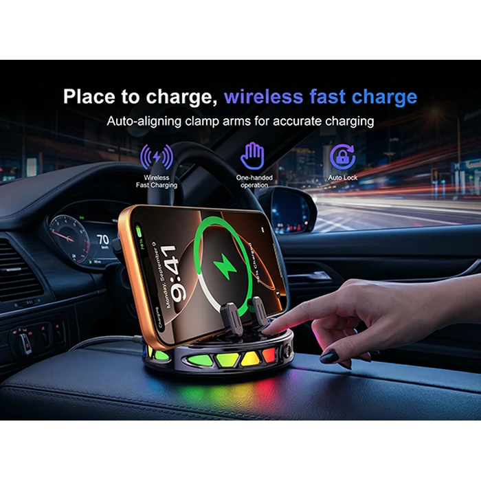 XO Ασύρματος Φορτιστής Qi Pad 15W με Περιστροφή 360° (WX048) - Gunmetal