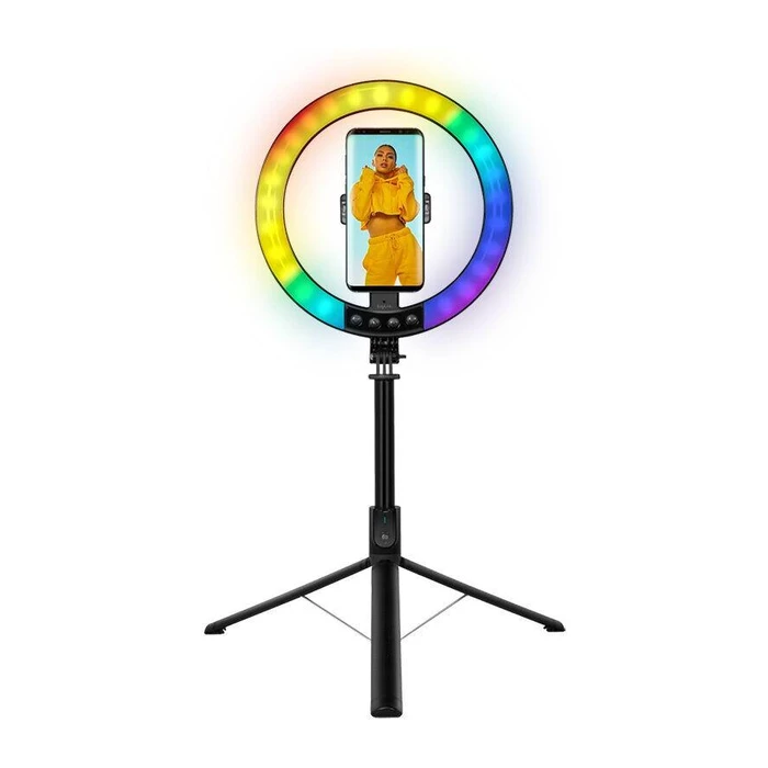 Ring Light Logilink with selfie stick tripod, diameter 20 cm