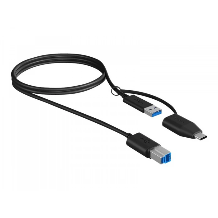 Καλώδιo USB IcyBox USB 3.2 (Gen 1) Type B to Type A & Type C 1m