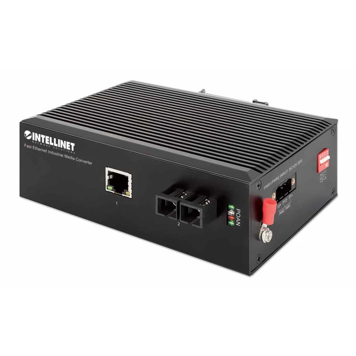 Network Switch INTELLINET industrial gigabit media converter SC 20km IP40