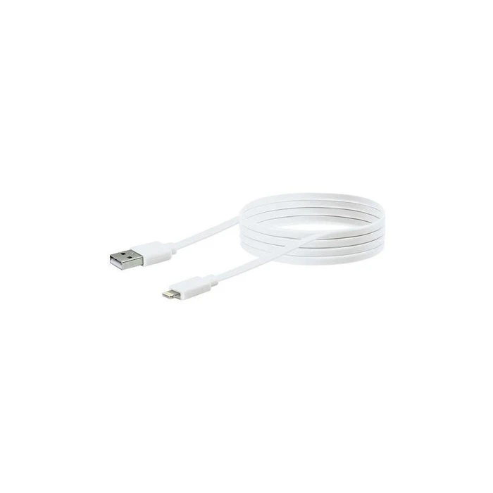 Καλώδιο USB Schwaiger 2.0 Apple Lightning 2.0m flat white