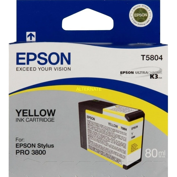 Μελάνι Epson yellow T 580 80 ml T 5804