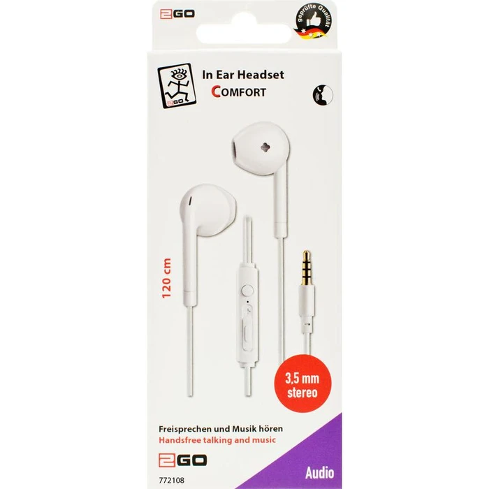 Handsfree Ακουστικά 2GO Headset Comfort White