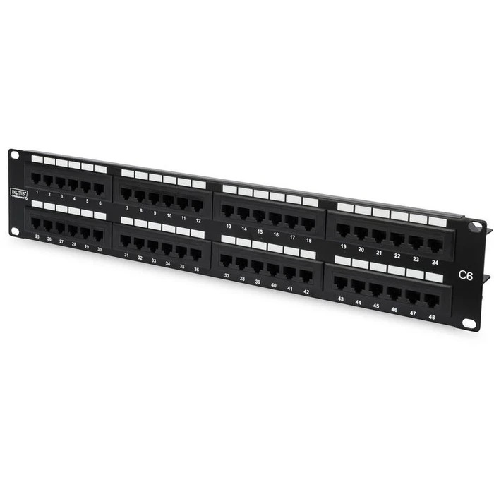 Patch Panel Digitus 2HE 48-Port Cat6 unshielded Black