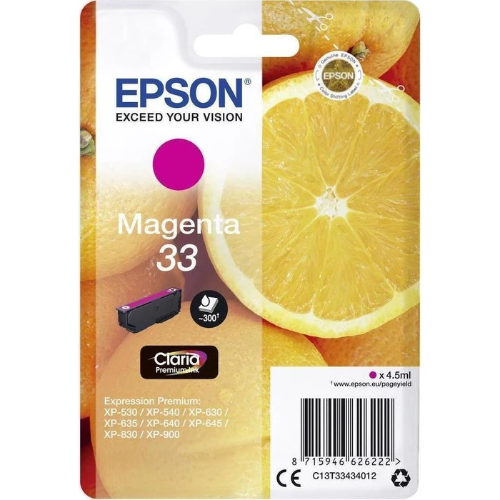 Μελάνι Epson magenta Claria Premium 33 T 3343
