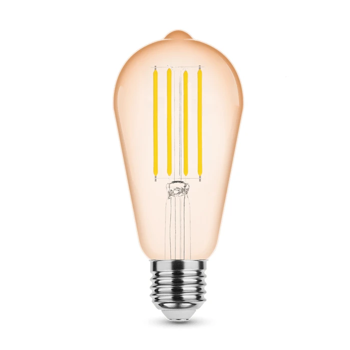 Modee Lighting Λαμπτήρας LED Filament Amber ST64 4W E27 320° 1800K 320 lumen