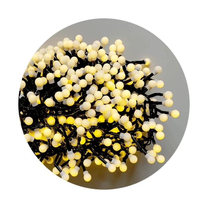 Modee Lighting Χριστουγεννιάτικα Φωτάκια LED Τύπου Berry με Τροφοδοτικό 576LED 6m Θερμό Λευκό