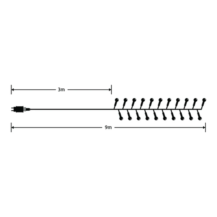 Modee Lighting Χριστουγεννιάτικα Φωτάκια LED Τύπου Berry με Τροφοδοτικό 576LED 6m Θερμό Λευκό